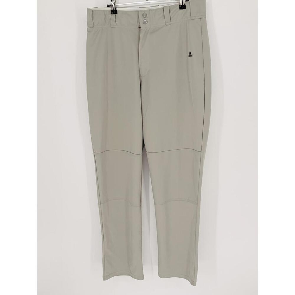 Adidas Lightweight Athletic Pants Relaxed Fit Large Beige Stretch Fabric